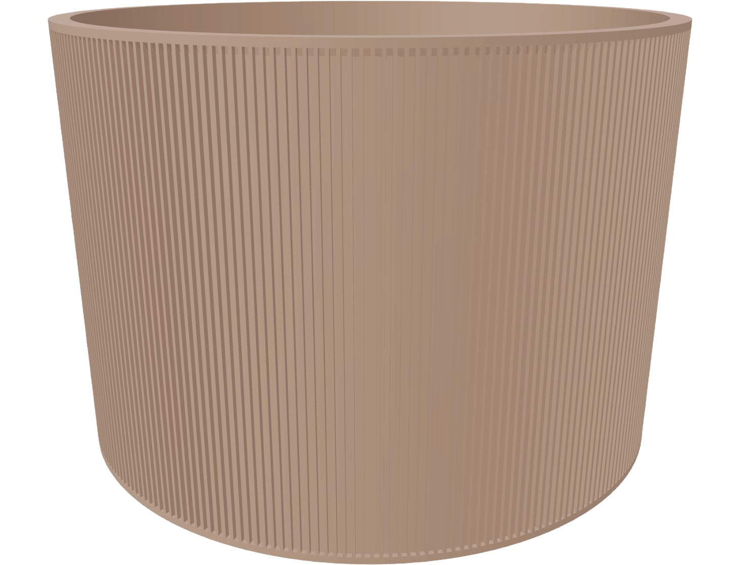 Ribbed bulge pot