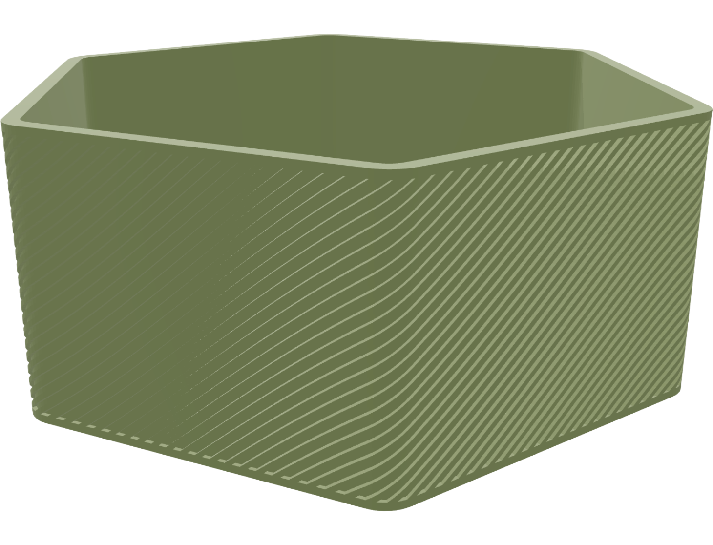 Brown twisted hexagon ribs