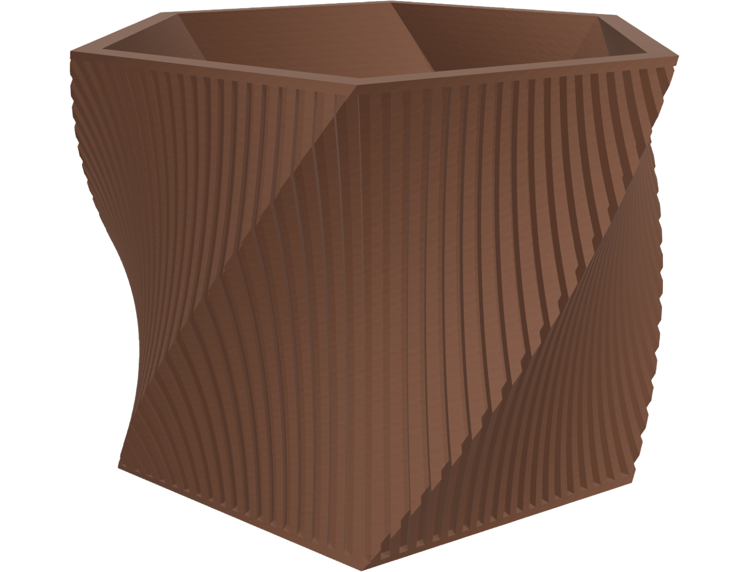 Green hexagon spiral ribs